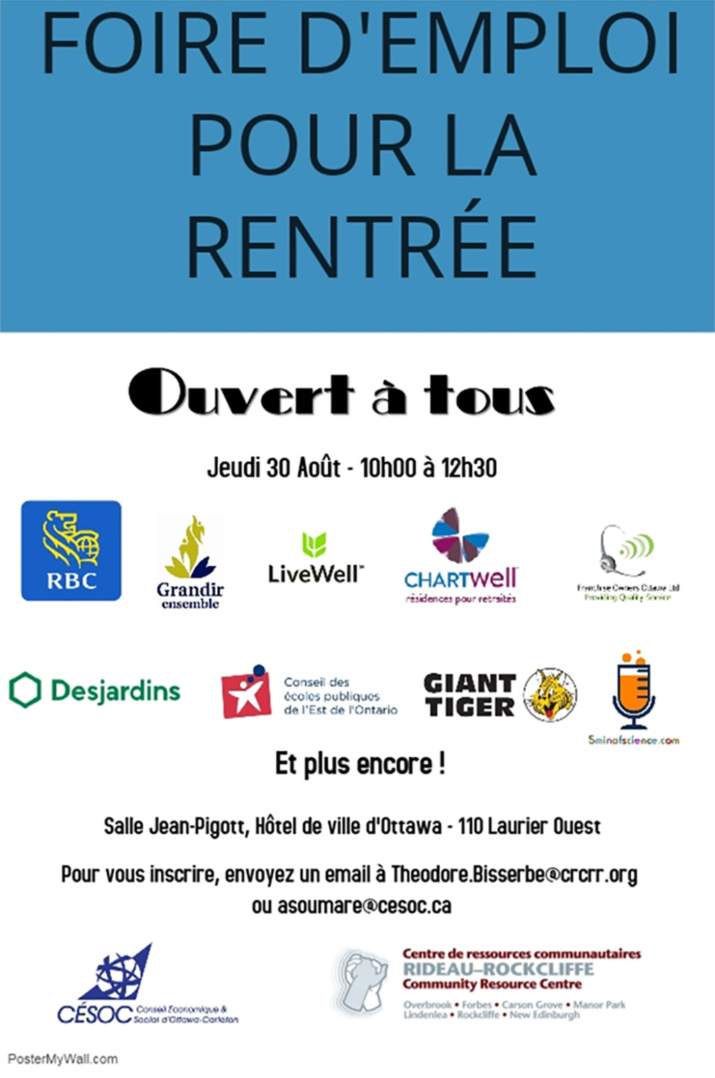 Foire d’emploi pour la rentrée