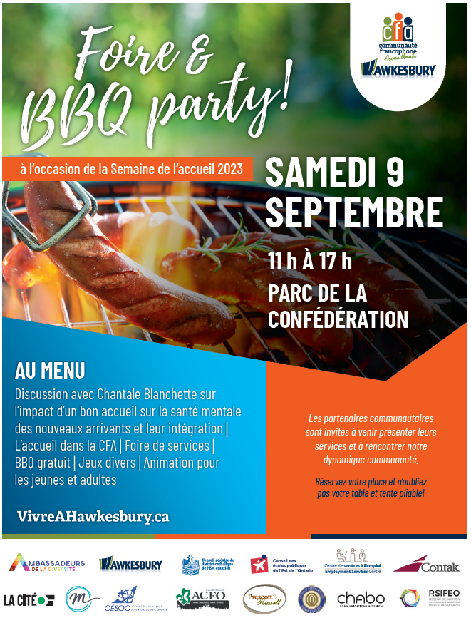 Semaine de l'accueil 2023. Évènement de la CFA de Haawkersbery. Inscrire-Participer.