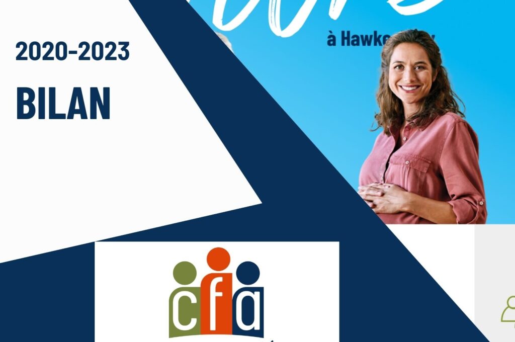 page couverture du Bilan 2020-2023 de la CFA deHAwsberry.