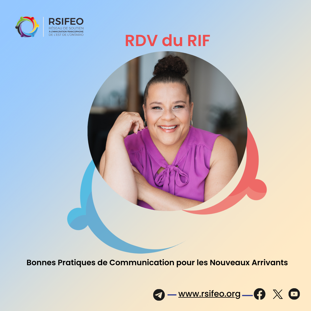 affiche de l'atelier des RDV du RIF novembre 2023 Bonnes pratiques de Communication pour les Nouveaux arrivants.